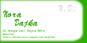 nora dajka business card